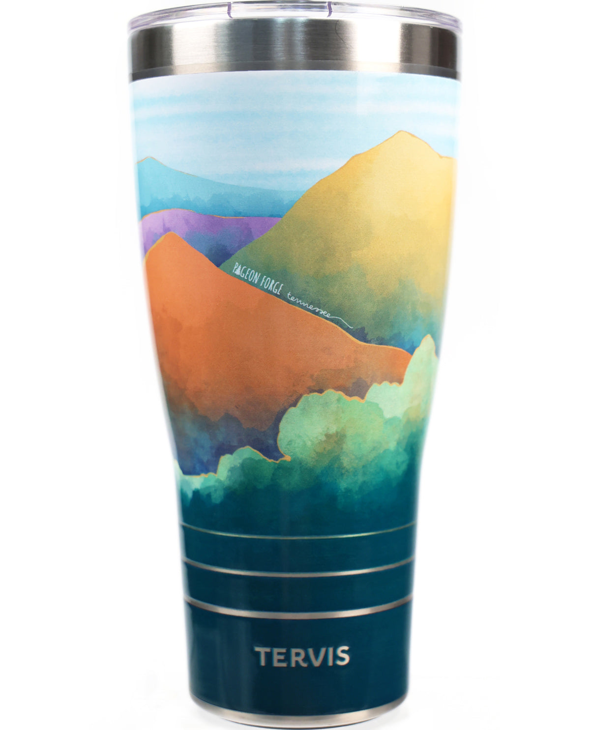 30oz. Tervis Pigeon Forge Watercolor Mountain Stainless Steel Tumbler