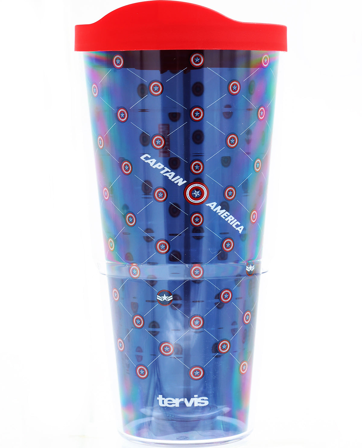 24oz. Tervis Captain America Shield Grid Classic Tumbler