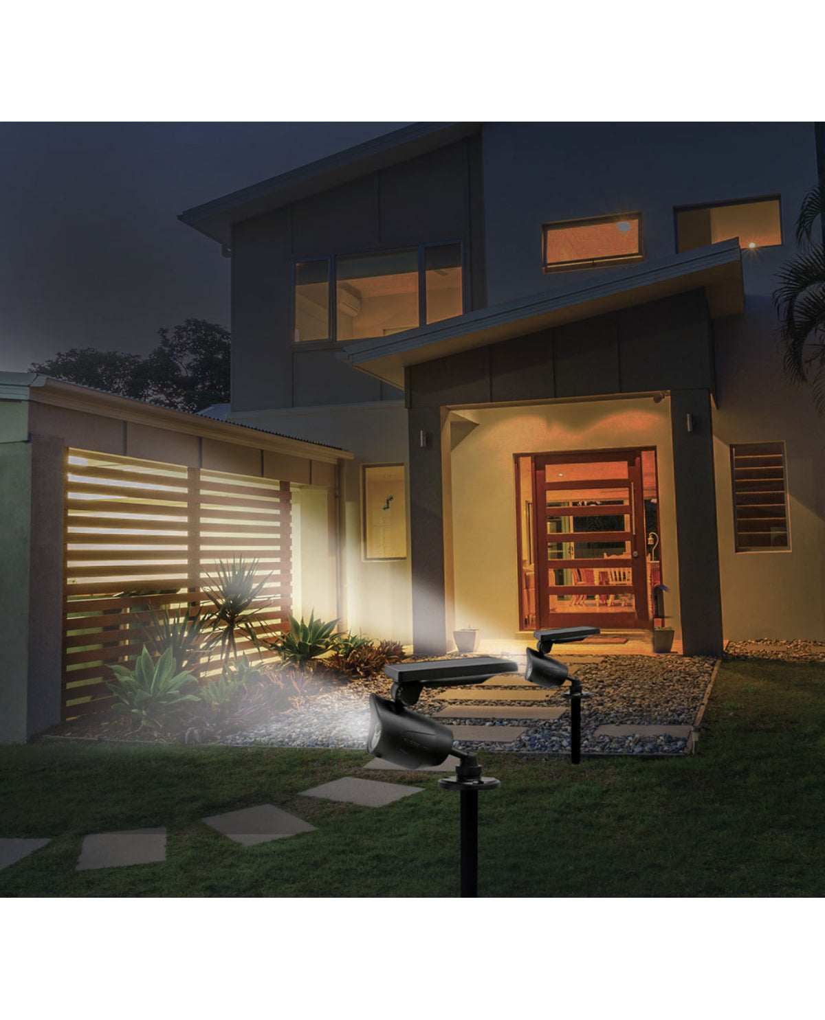 Motion Activated Night Beam Spotlight - 300 Lumens - Black