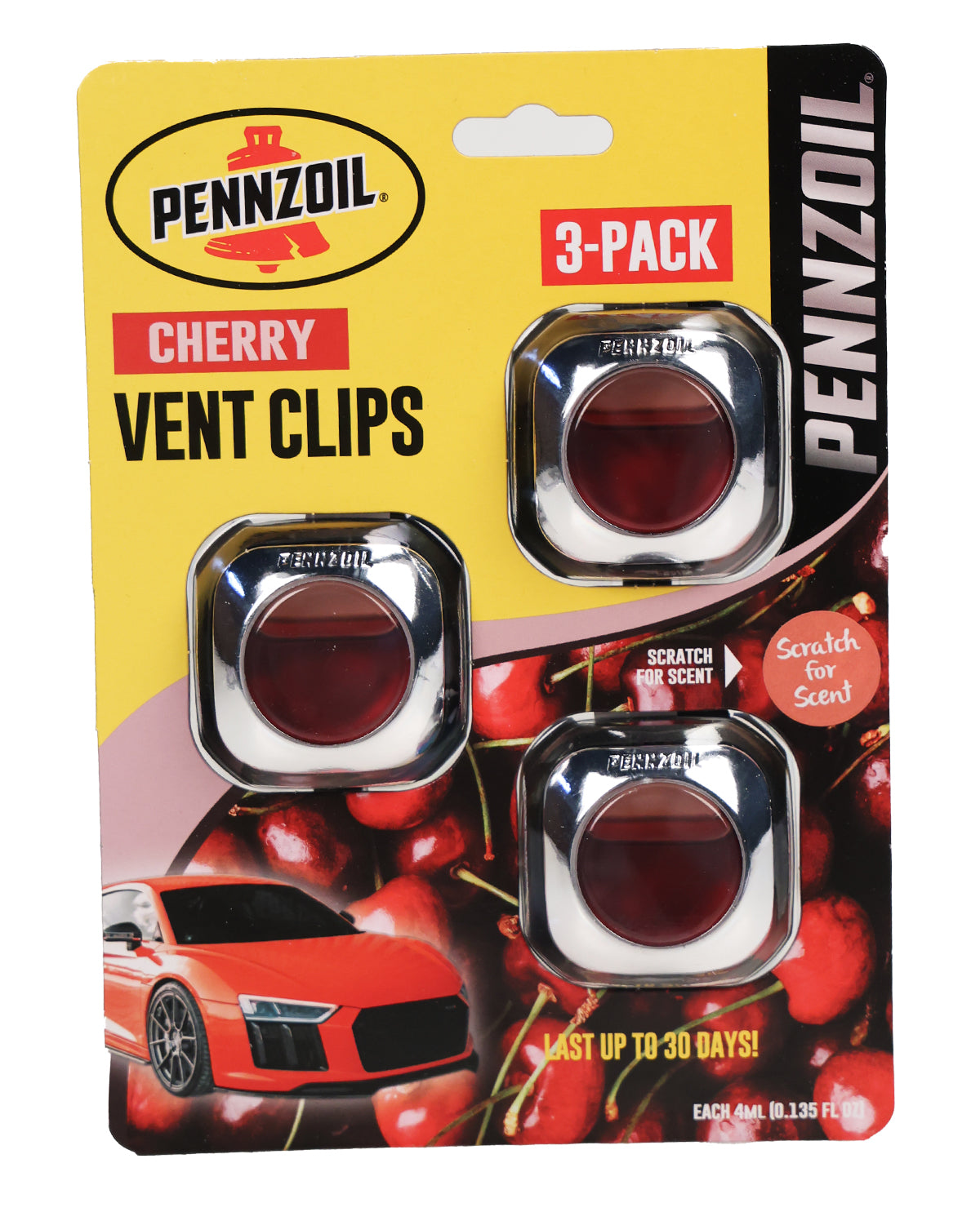 Pennzoil 3pk Vent Clip Cherry Blast