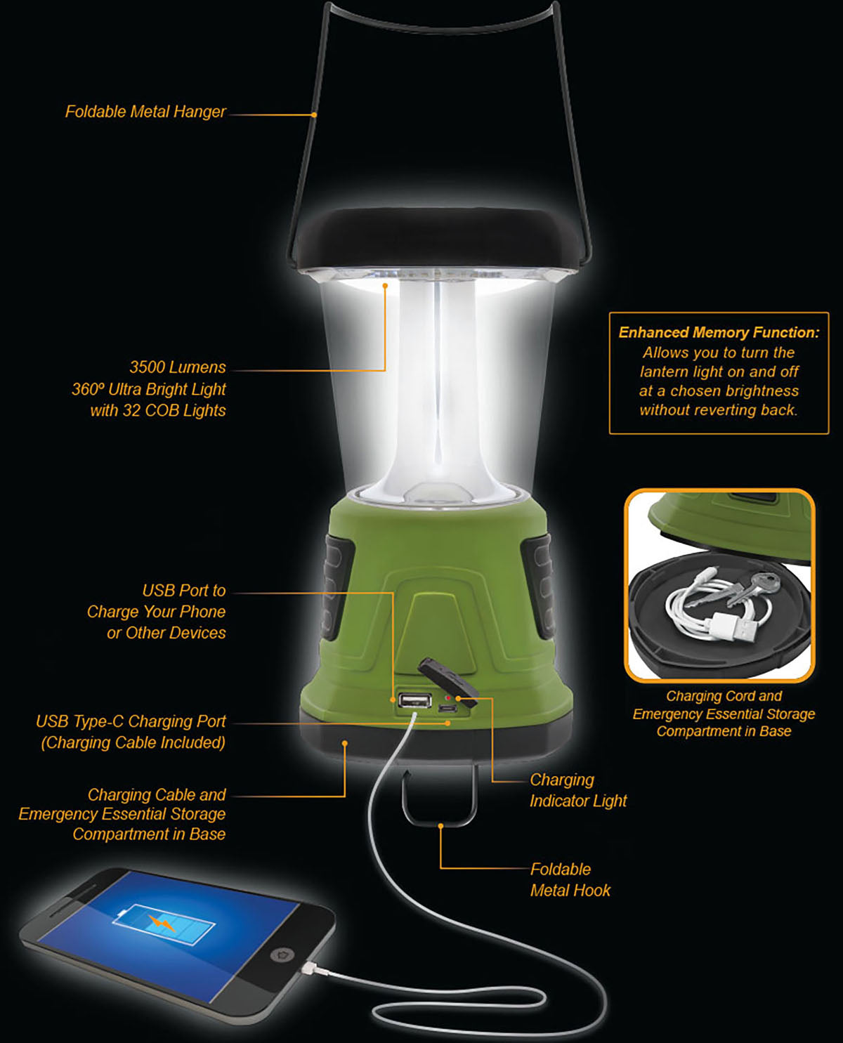 Farpoint Rechargeable Dimmable Lantern