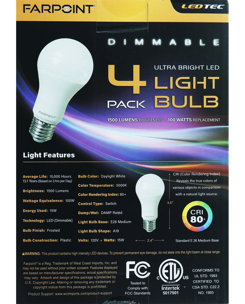 100-Watt LED Light Bulb Set