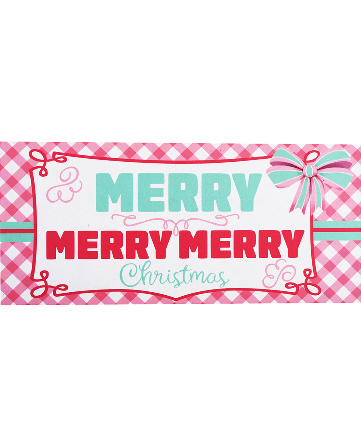 Merry Christmas Bow Sassafras Mat