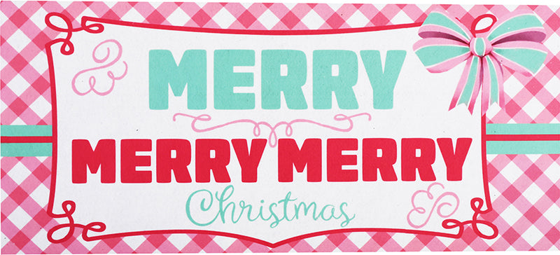 Merry Christmas Bow Sassafras Mat