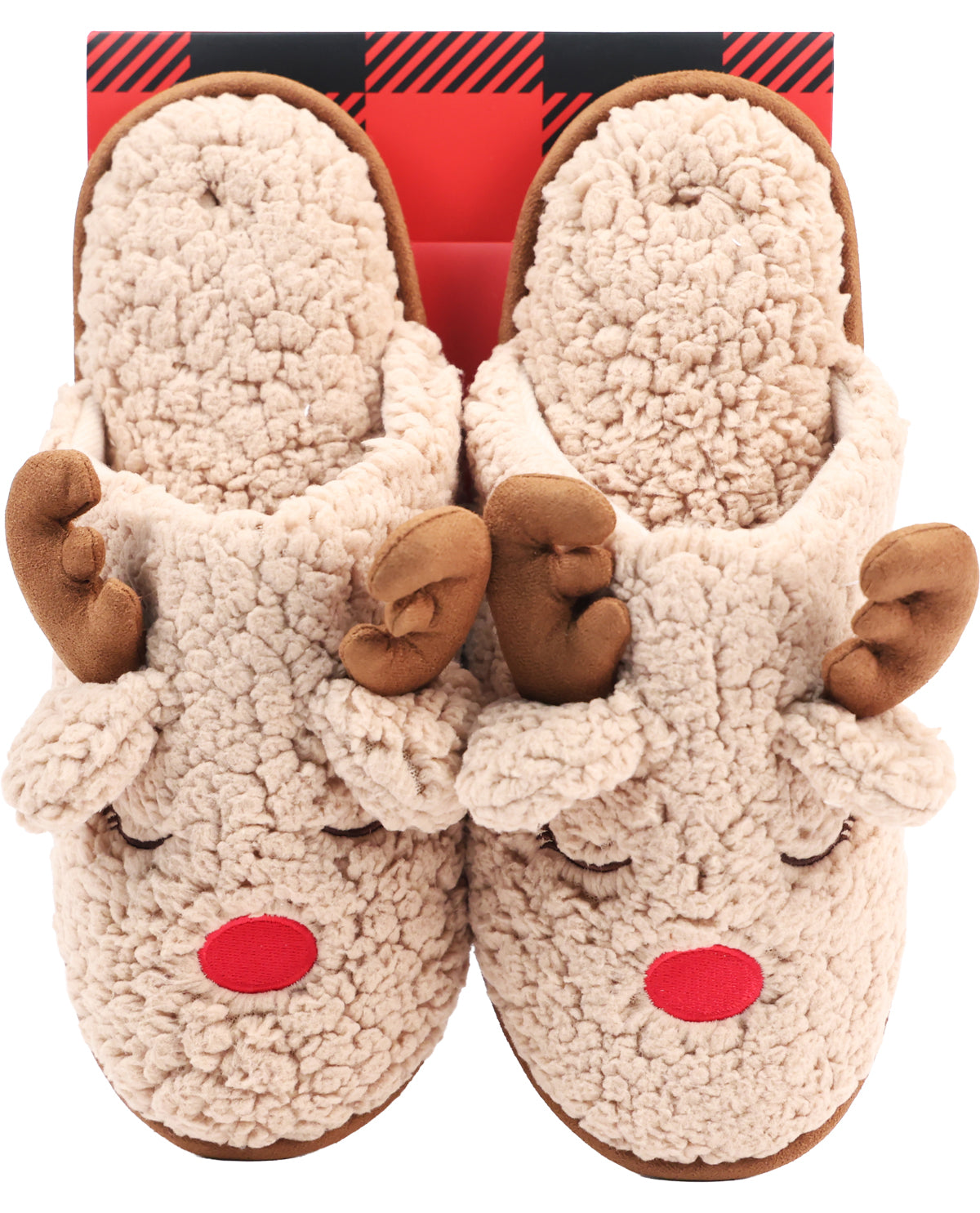Sherpa Holiday Novelty Scuff Slippers