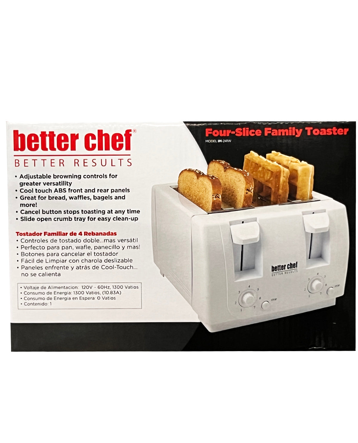 Better Chef 4 Slice White Toaster