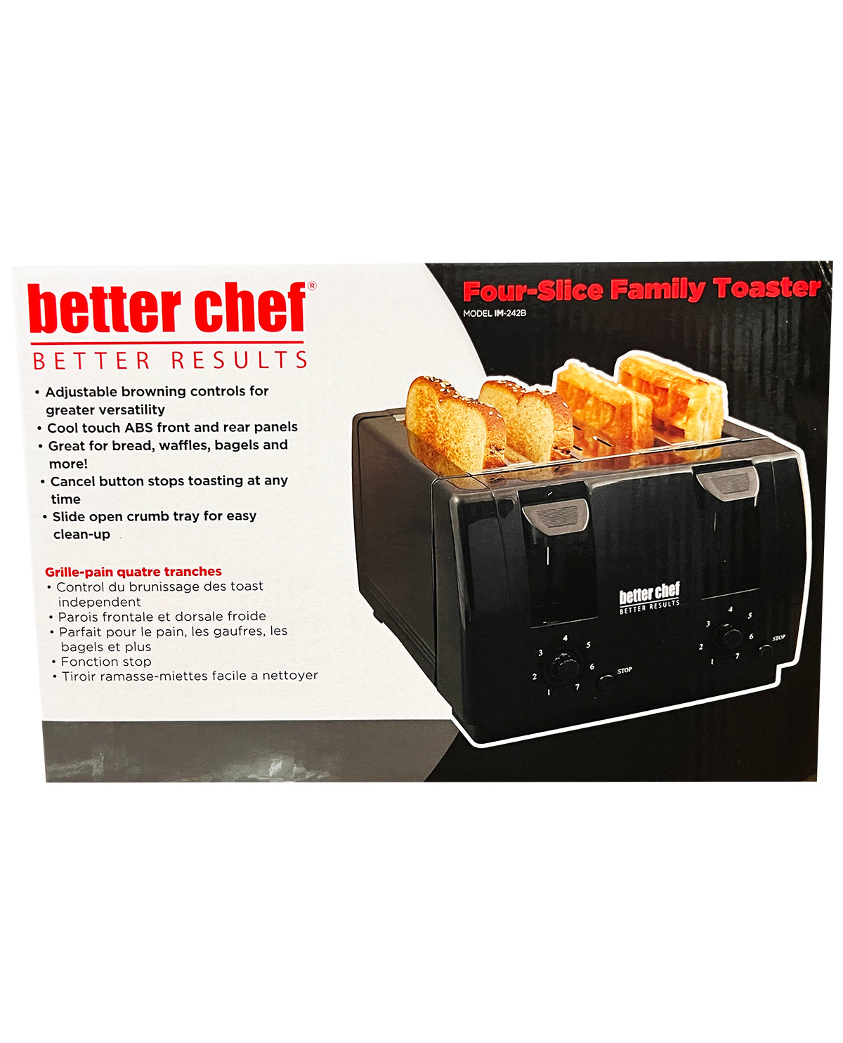 Better Chef 4-Slice Black Toaster
