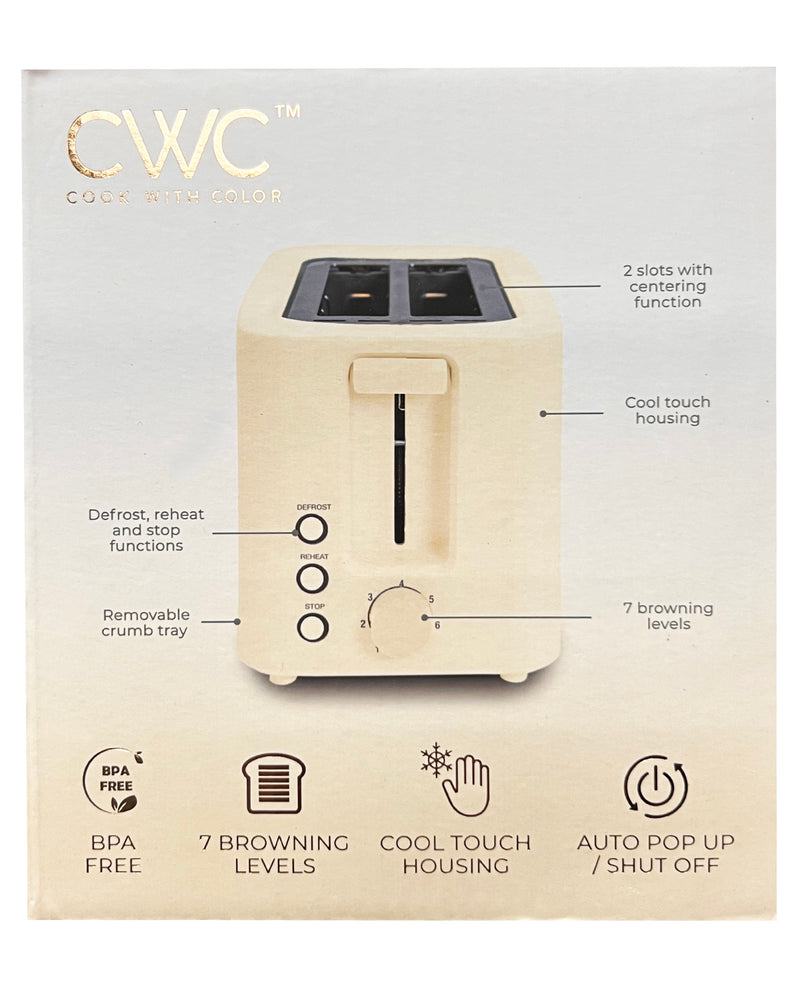 CWC Two-Slice Toaster (Cream)