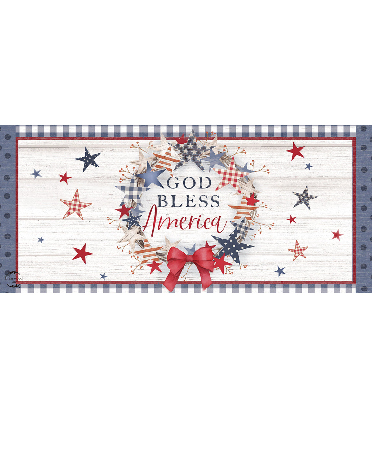 God Bless America Wreath Mini Mat