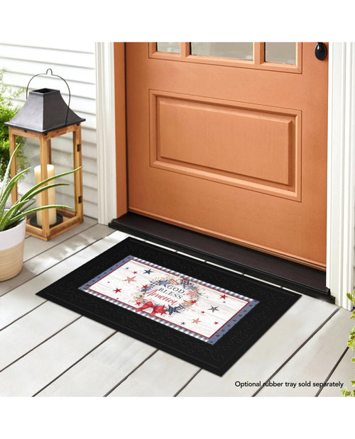 God Bless America Wreath Mini Mat
