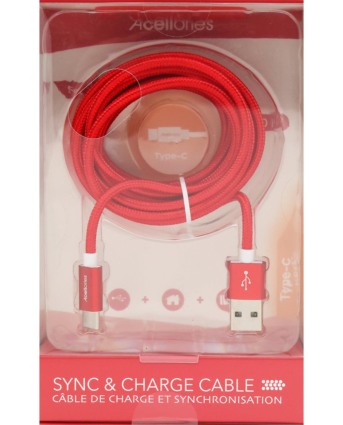 10ft. Red Type-C Sync & Charge Cable