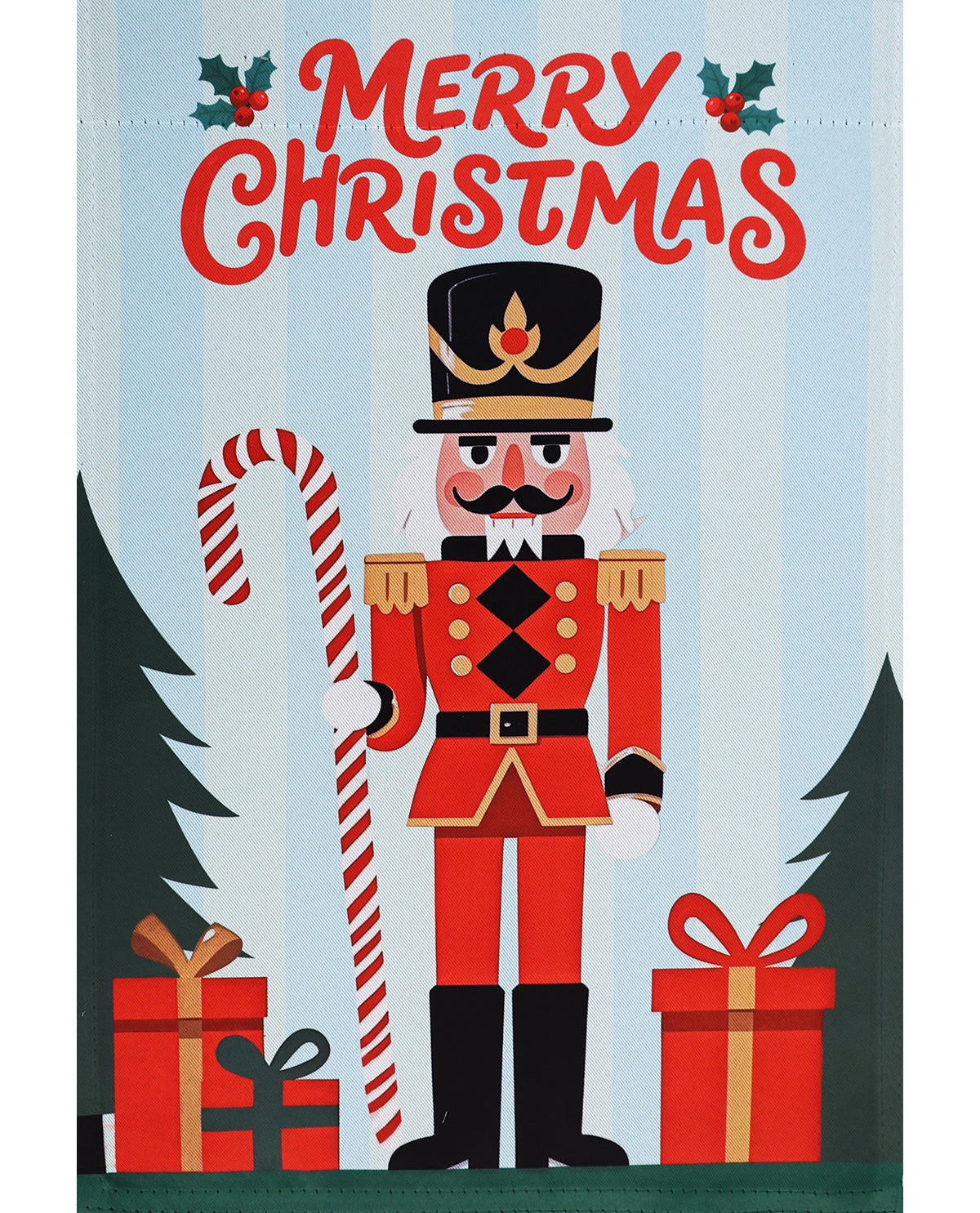 Merry Christmas Nutcracker Suede Garden Flag