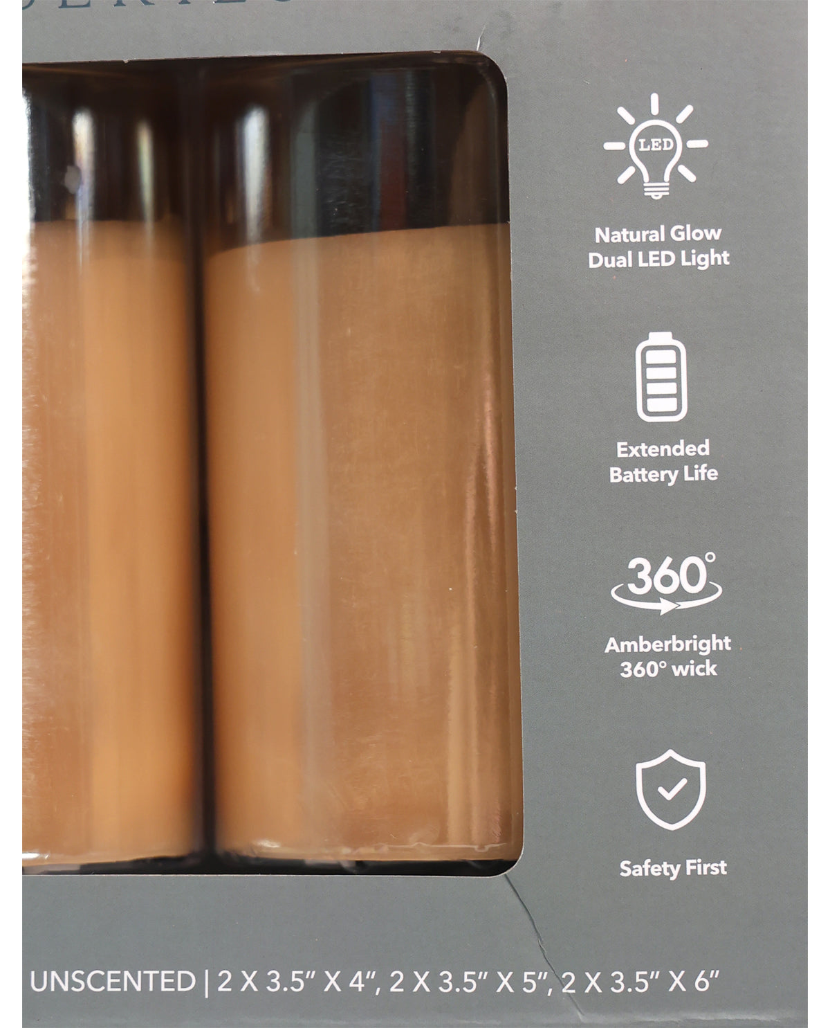 Lumipur Ivory Natural Glow Flameless Candle Set