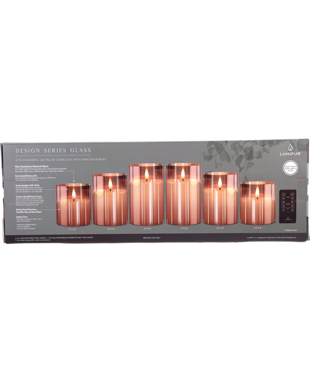 Lumipur Ivory Natural Glow Flameless Candle Set