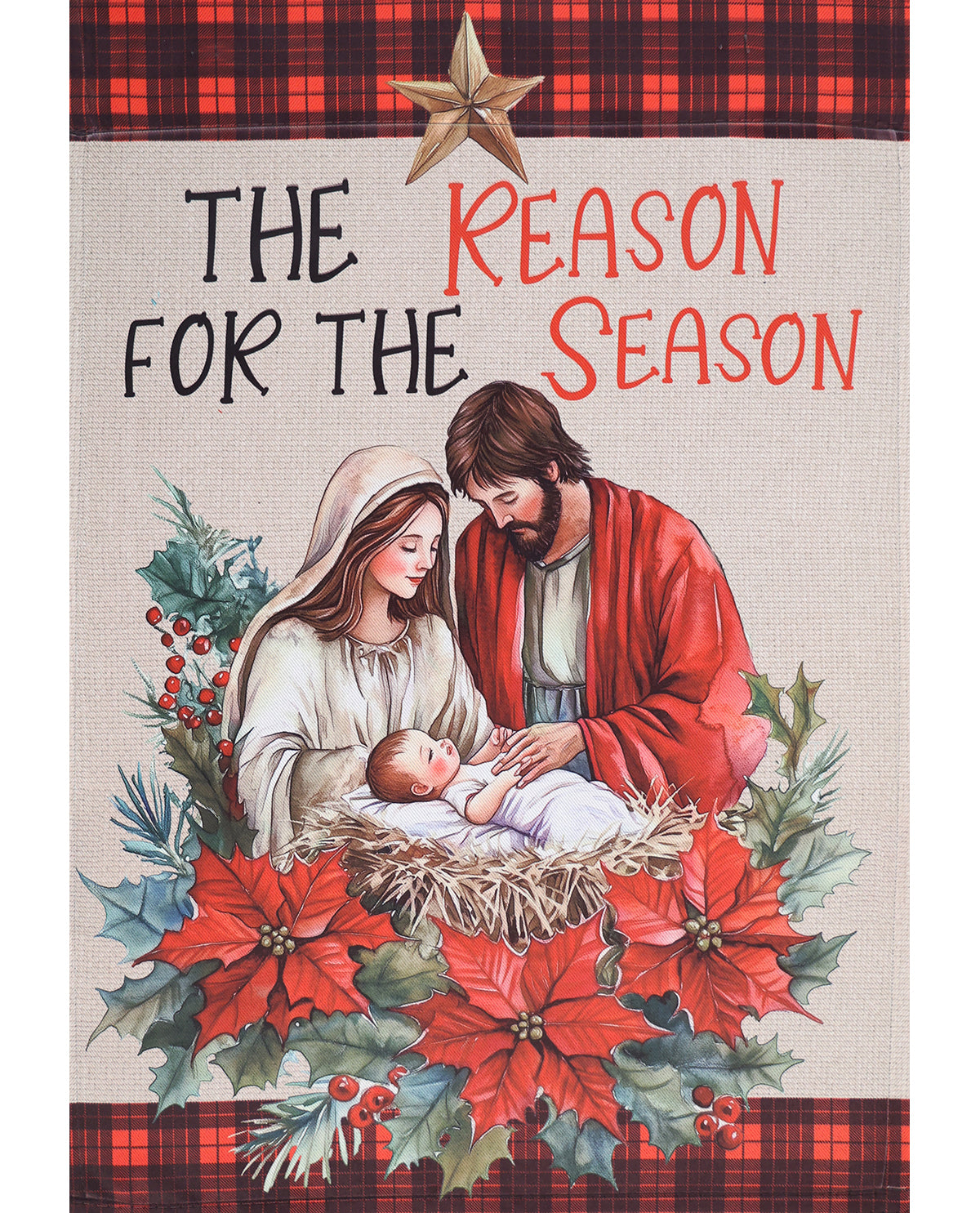 The Reason for the Season Suede Garden Flag