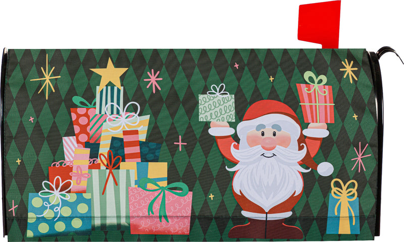 Santa With Gifts Mailbox Cover