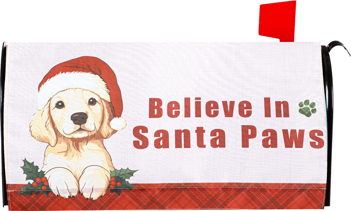 Believe In Santa Paws Mailbox Cover