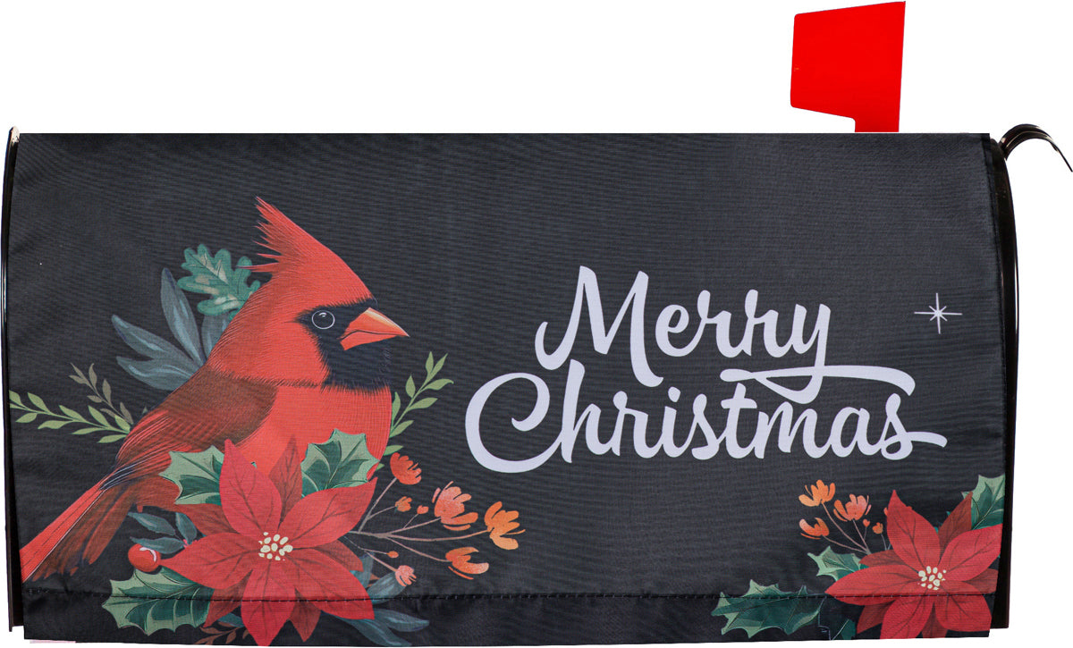 Merry Christmas Cardinals Mailbox Cover