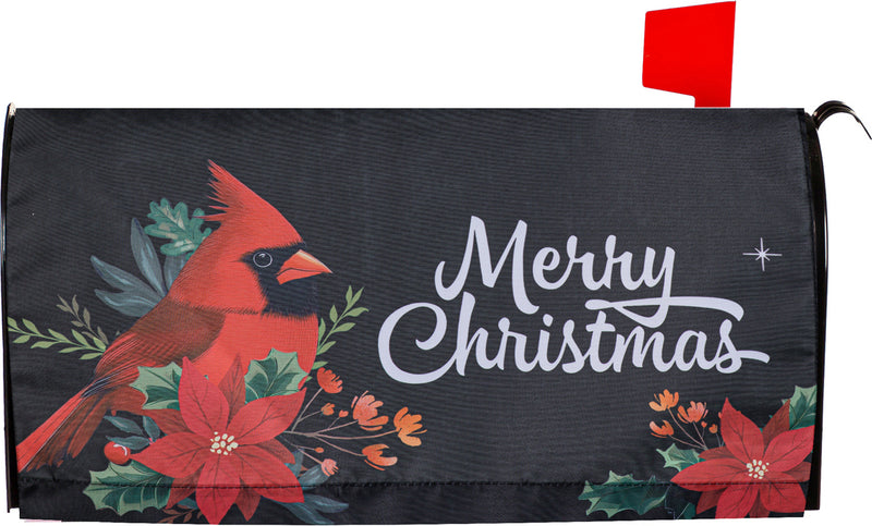 Merry Christmas Cardinals Mailbox Cover