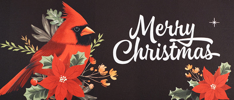 Merry Christmas Cardinals Sassfras Switch Mat