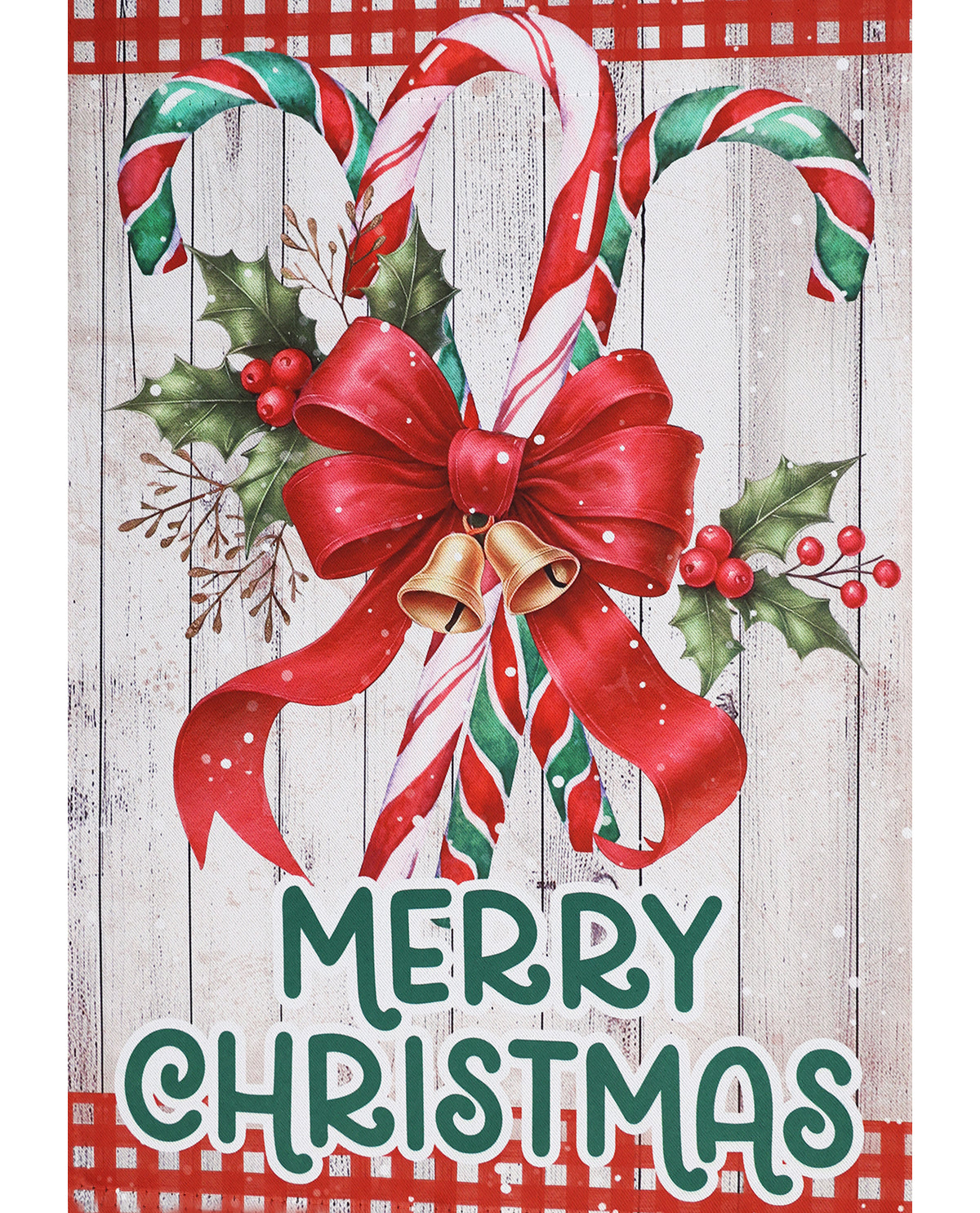 Candy Cane Suede Garden Flag