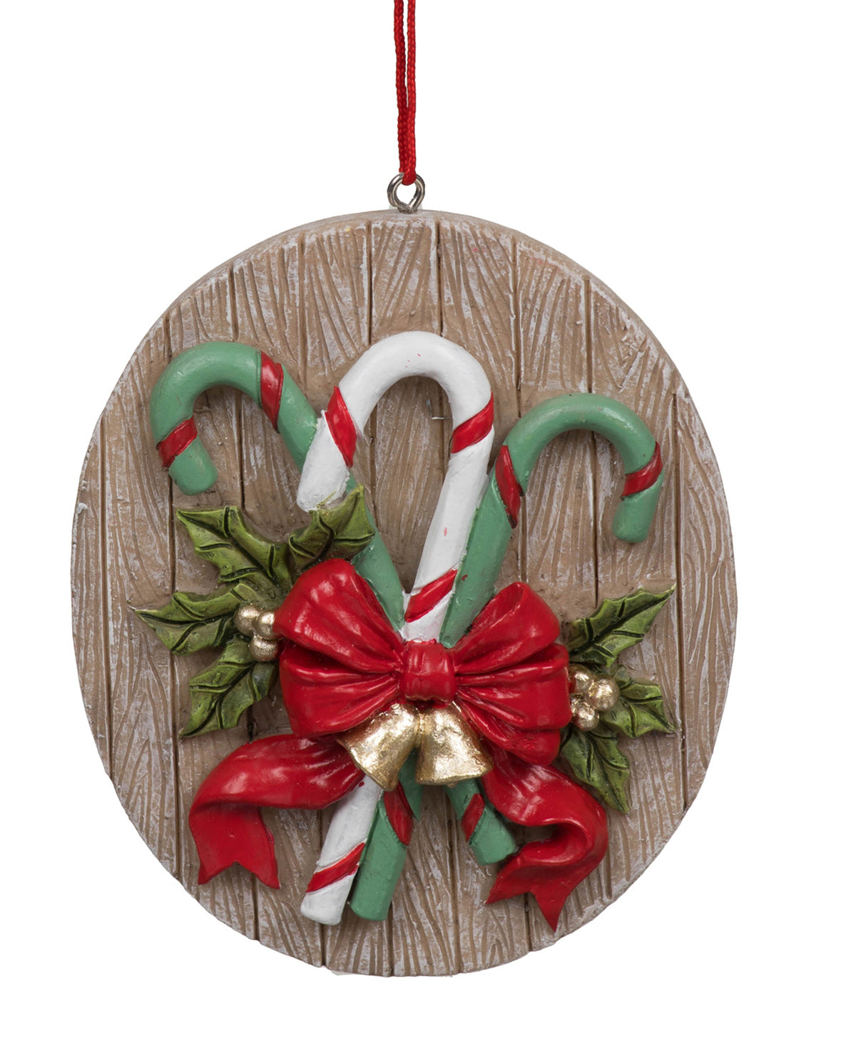 Candy Cane Resin 3" Ornament