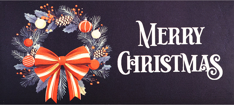 Merry Christmas Wreath Sassafras Switch Mat