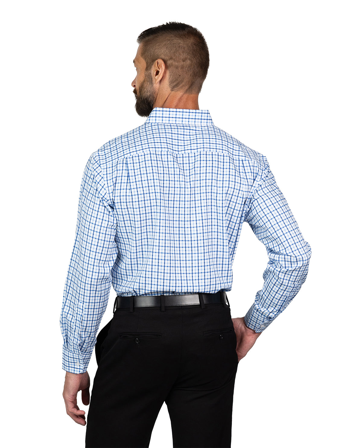 Nautica Men's White, Navy, & Light Blue Long Sleeve Super Shirt