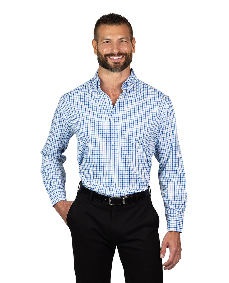 Nautica Men's White, Navy, & Light Blue Long Sleeve Super Shirt