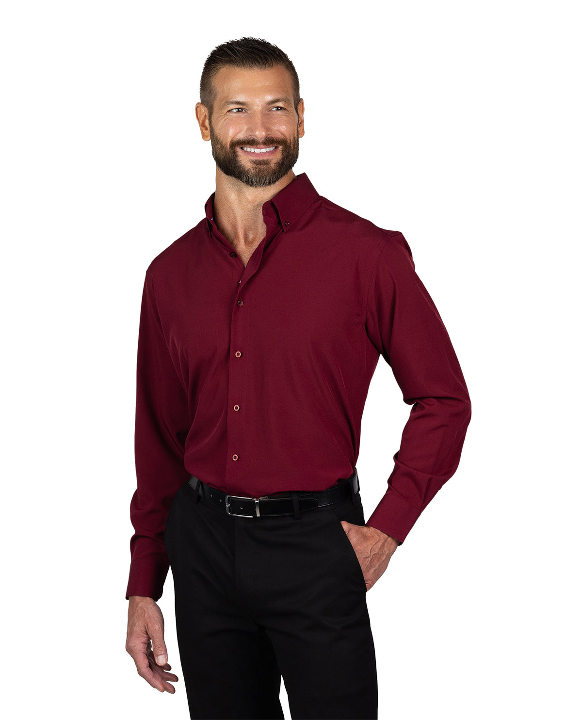 Nautica Men's Burgundy Long Sleeve Super Shirt