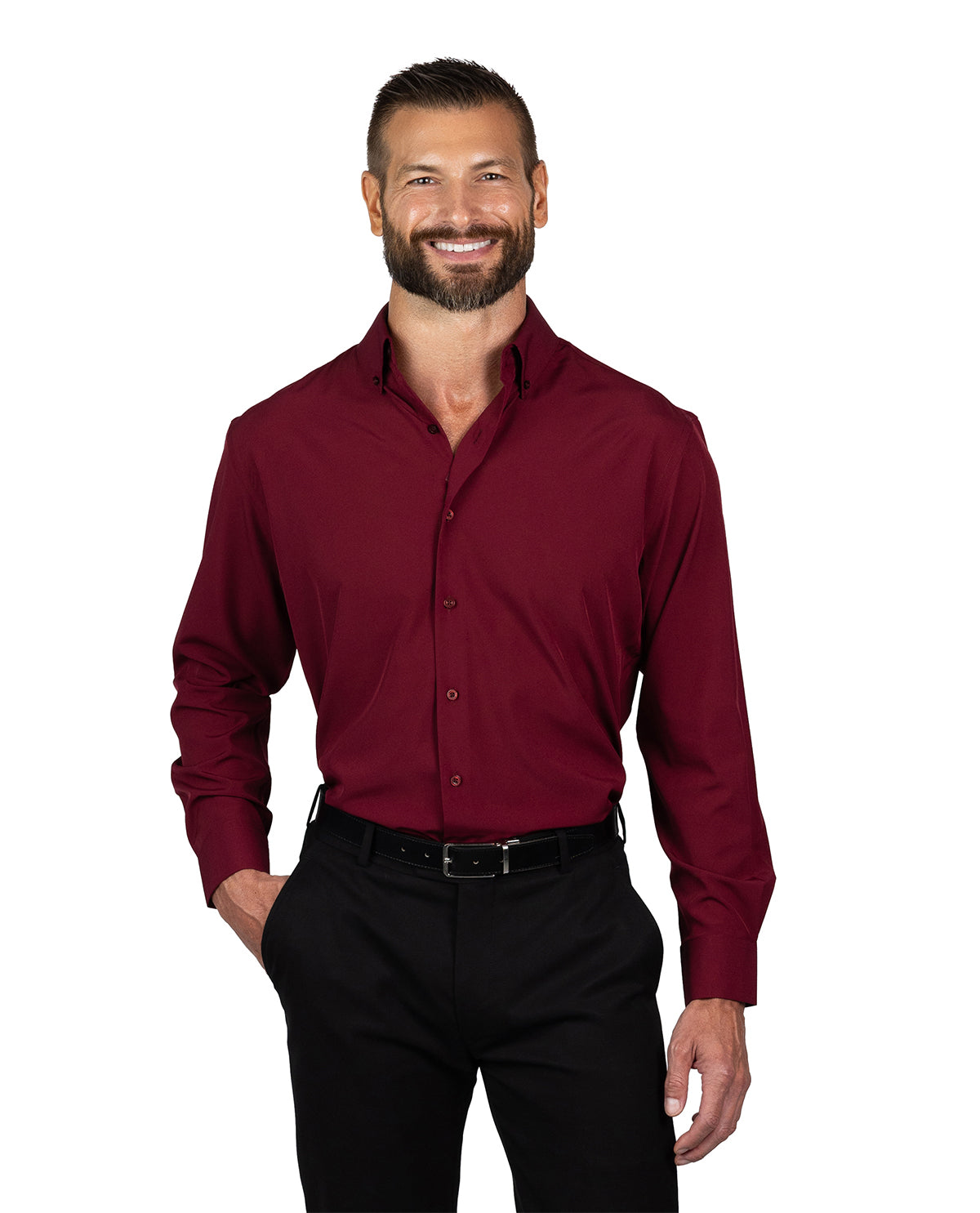 Nautica Men's Burgundy Long Sleeve Super Shirt