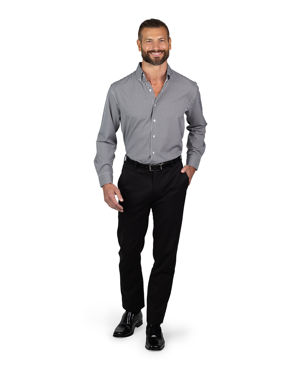 Nautica Men's Black & White Long Sleeve Super Shirt