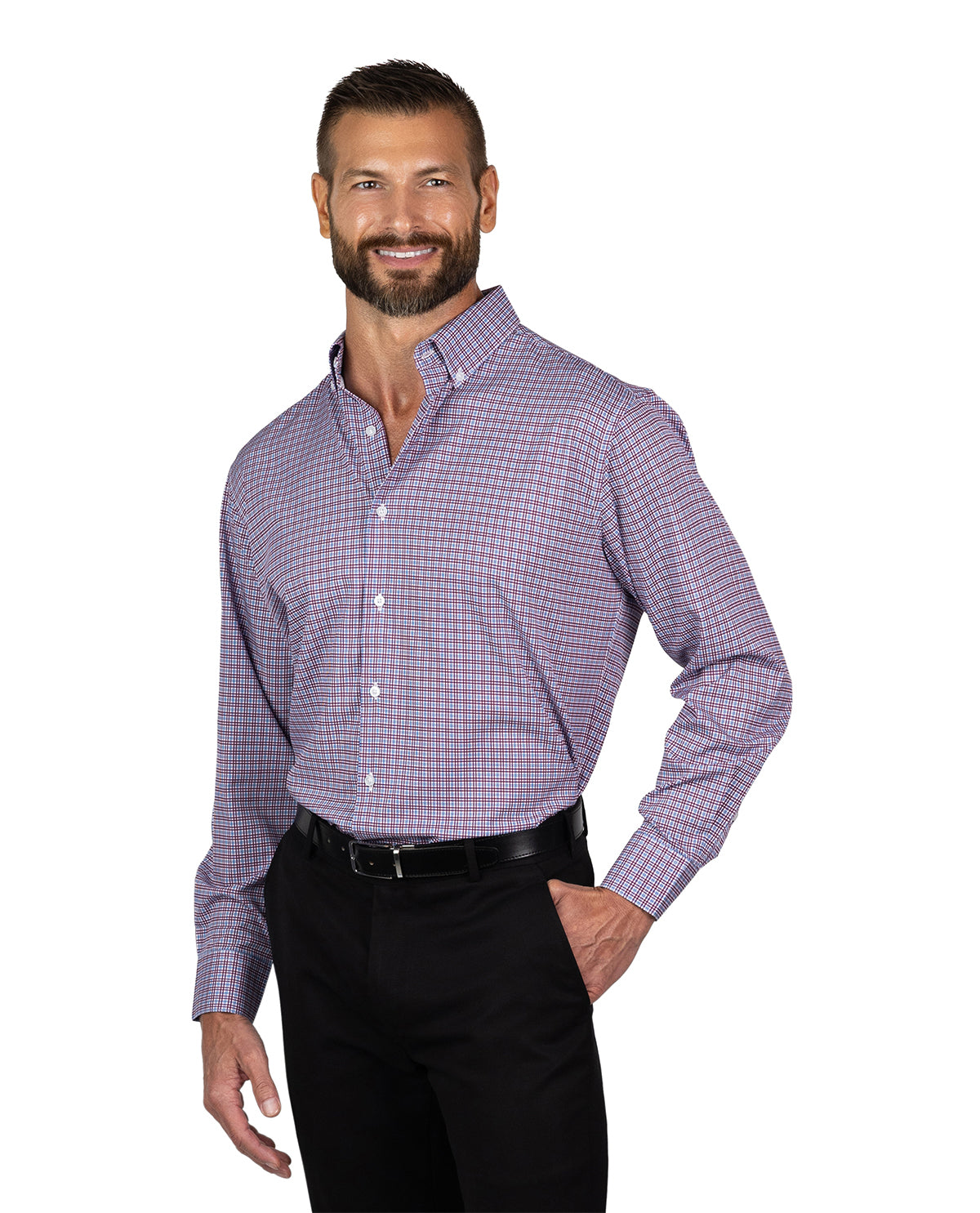 Nautica Men's Burgundy & Navy Long Sleeve Super Shirt