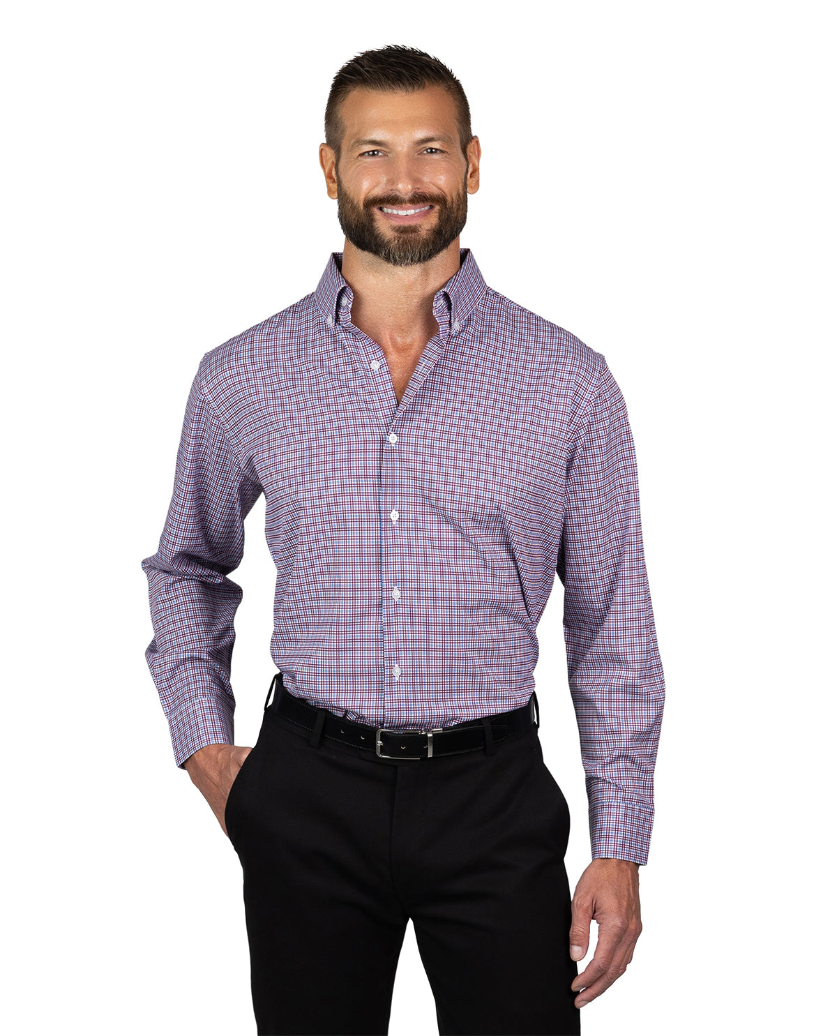 Nautica Men's Burgundy & Navy Long Sleeve Super Shirt