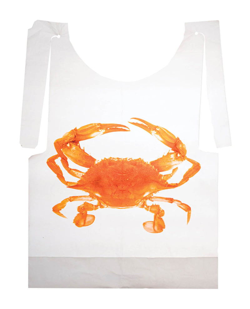 Reusable tote bag with an orange crab design on a white background