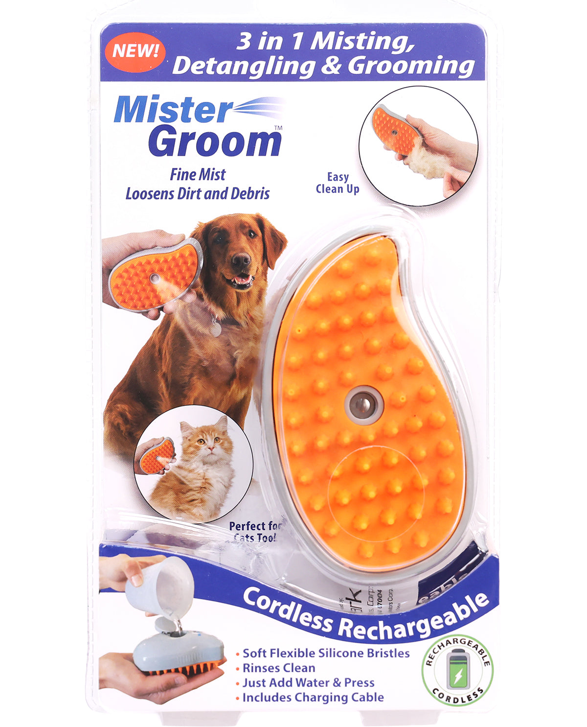 Mister Groom: 3-N-1 Detangling, Misting, & Pet Grooming Tool