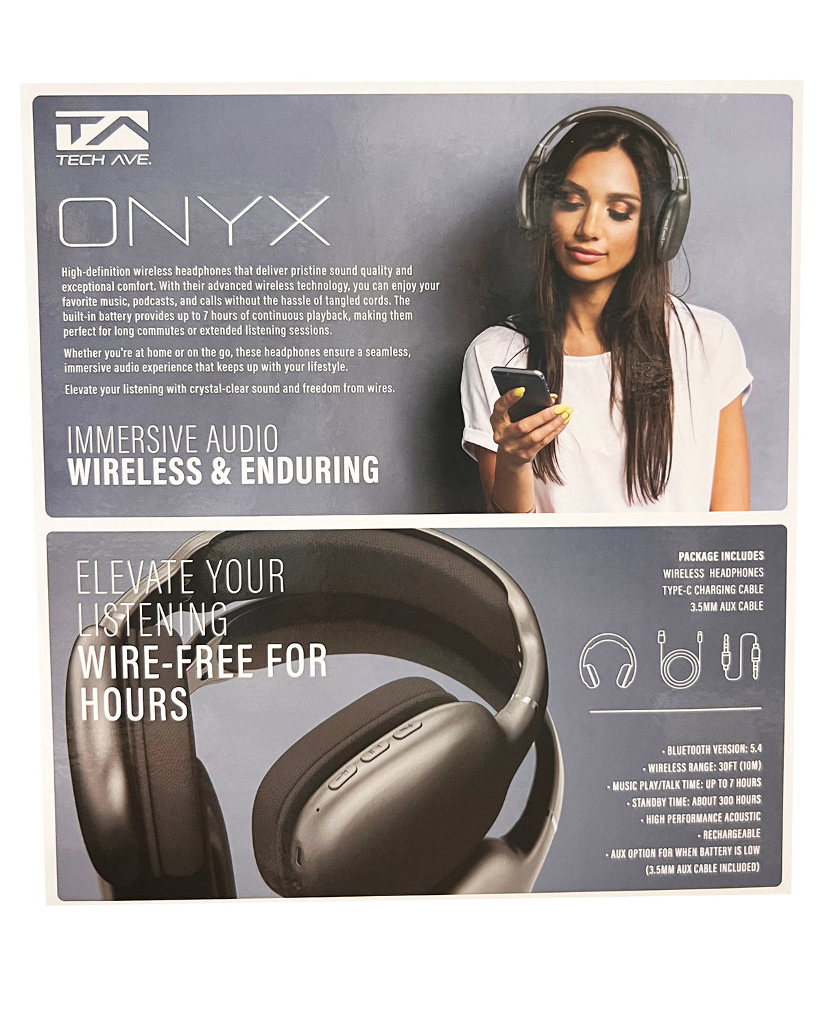 ONYX HD Wireless Headphones - Space Grey
