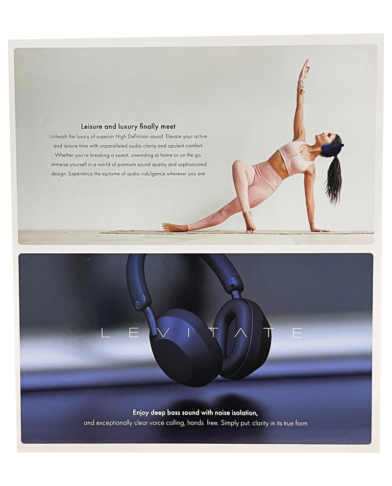 Levitate HD Wireless Headphones - Navy