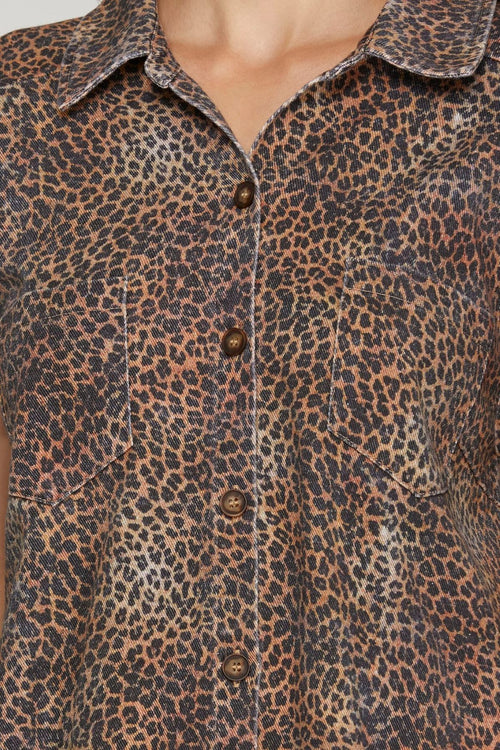 Leopard Twill Dress