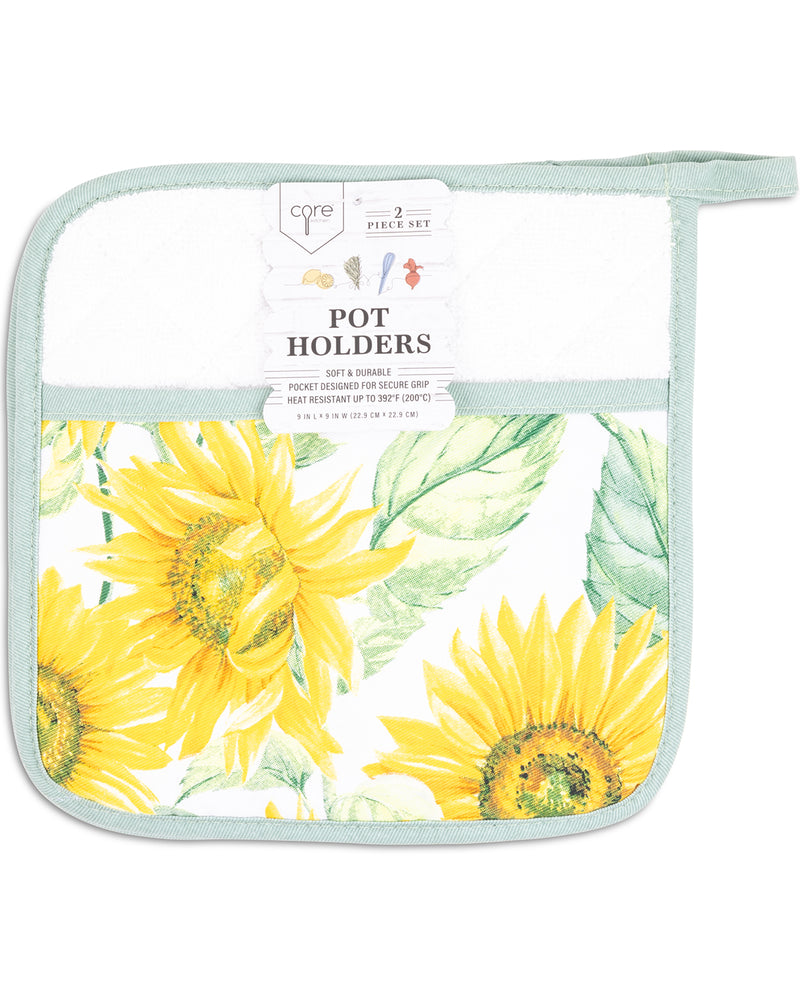 2 Pack Sunflower Potholder