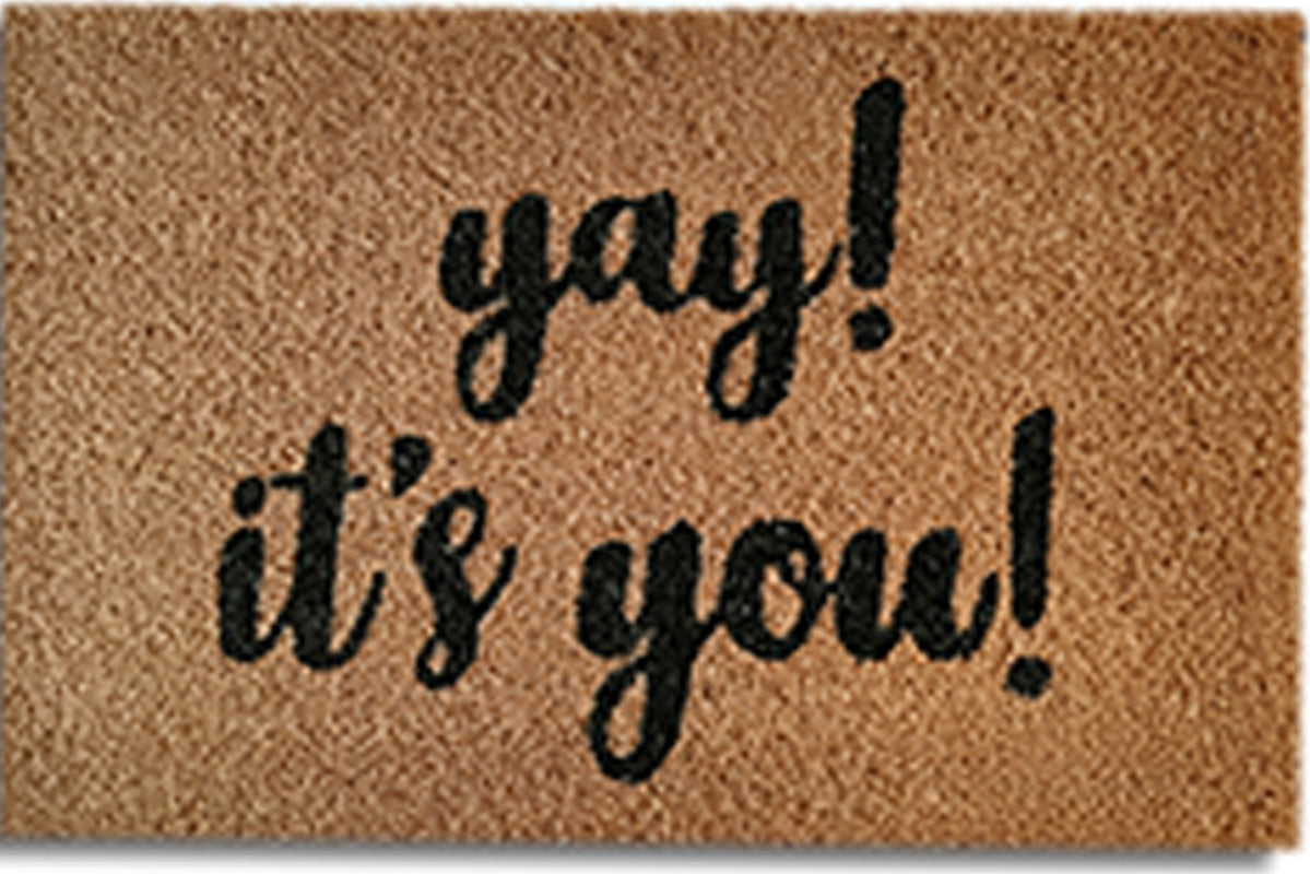 "Yay! It's You!" Coir Mat