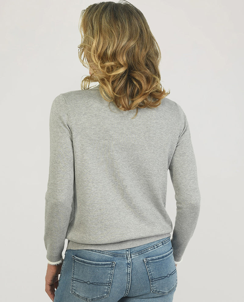 Alfred Dunner Petite Alpine Lodge Snowflake Classic Sweater