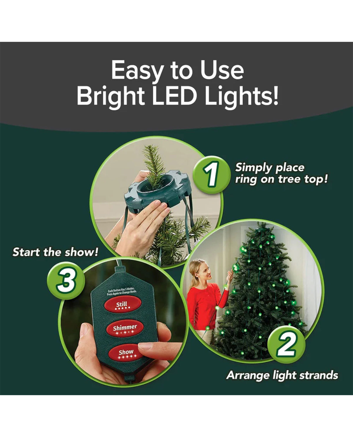 Star Shower Merry Balls Animated Christmas Tree Lights