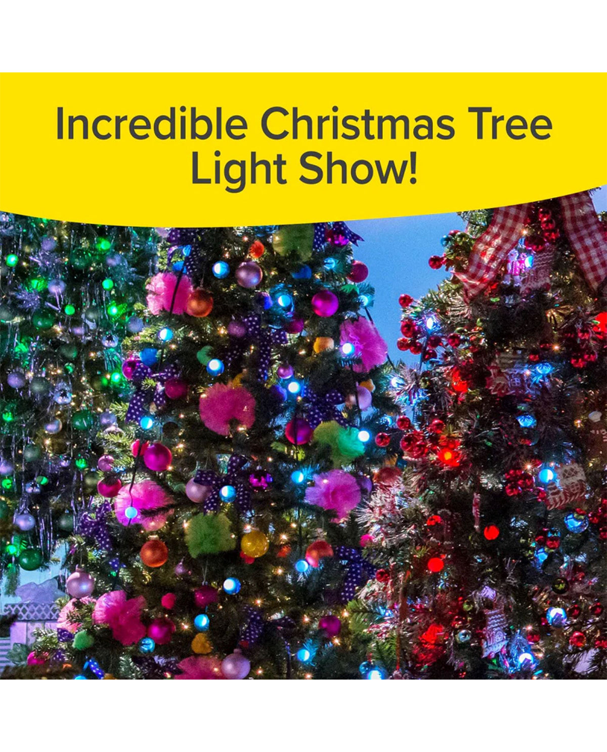 Star Shower Merry Balls Animated Christmas Tree Lights