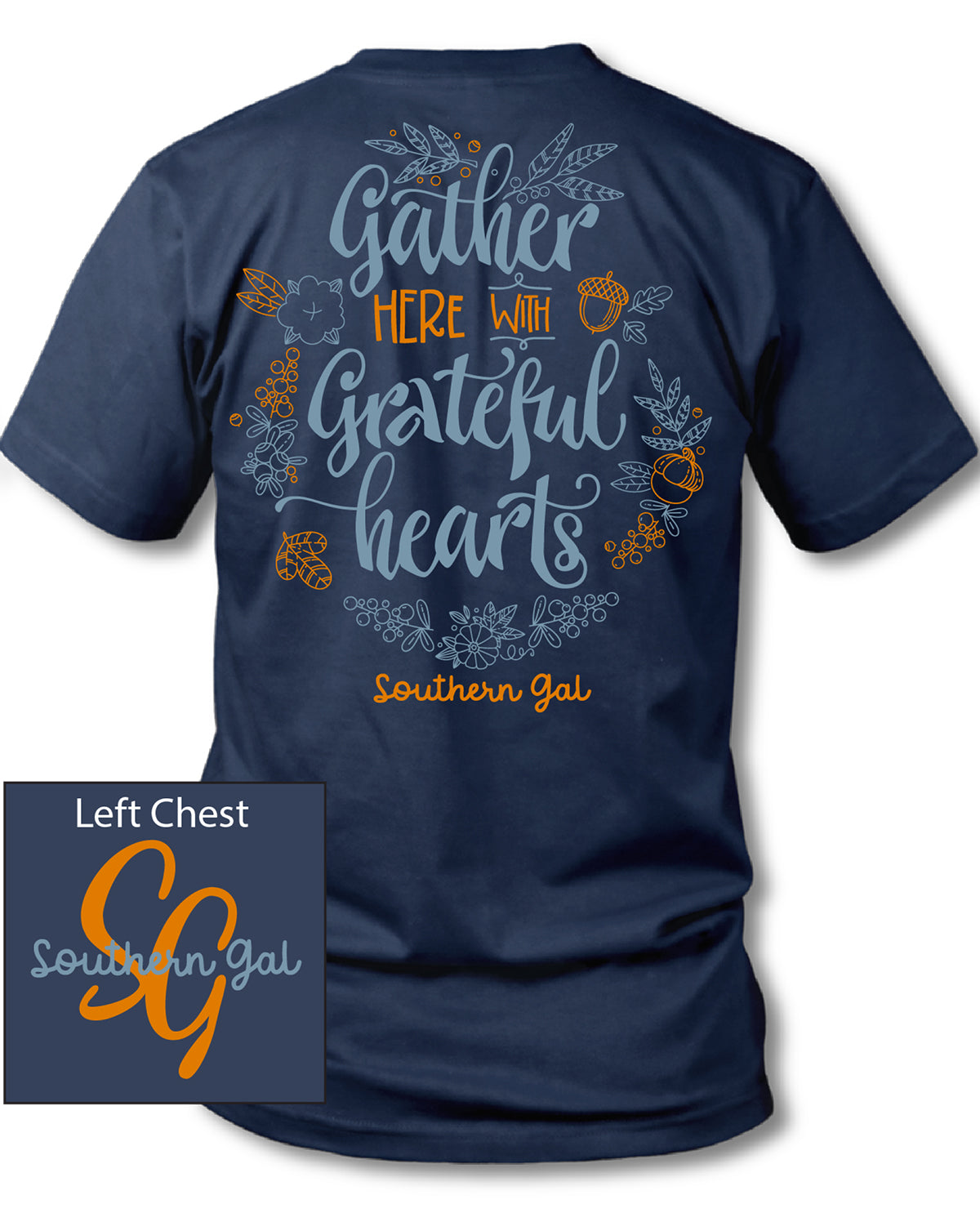 Southern Gal Plus Gather Short Sleeve Screen Tee