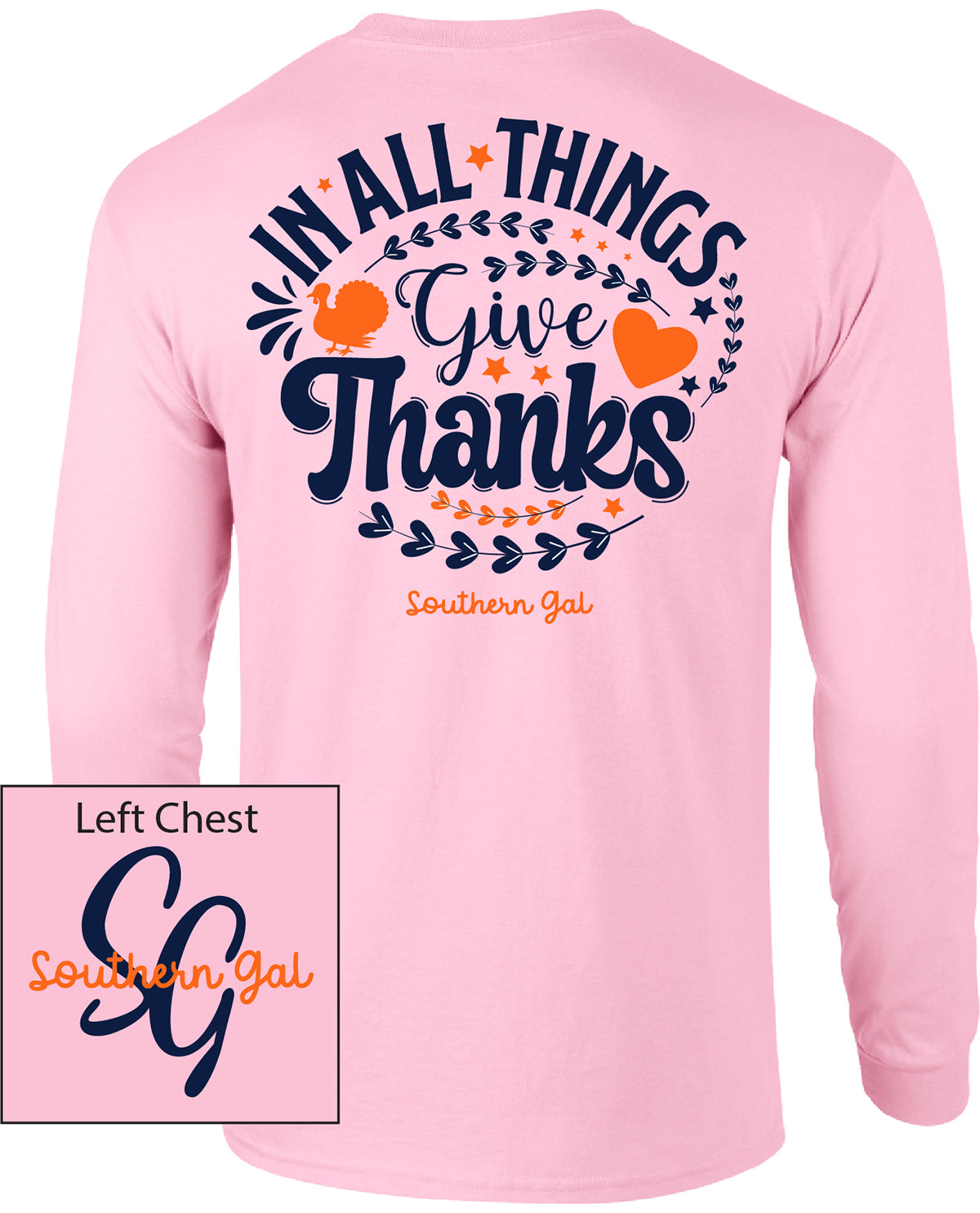 Southern Gal Missy All Things Long Sleeved Graphic T-Shirt