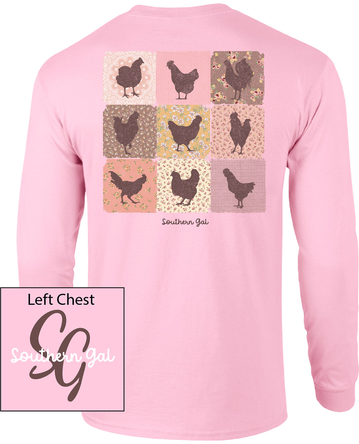 Southern Gal Missy Fall Chick Long Sleeve Screen Tee