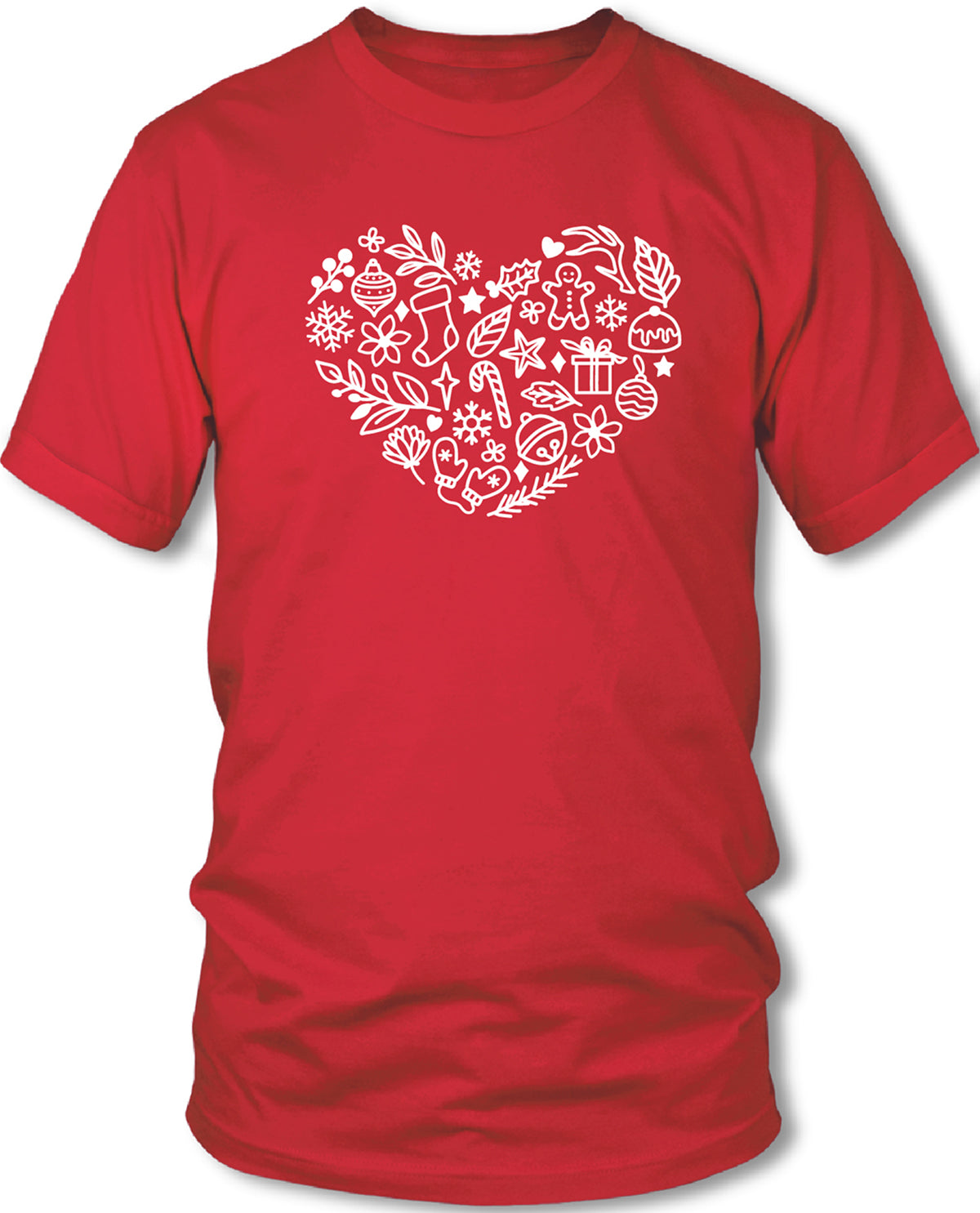 Christmas Heart  Short Sleeve Screen Tee