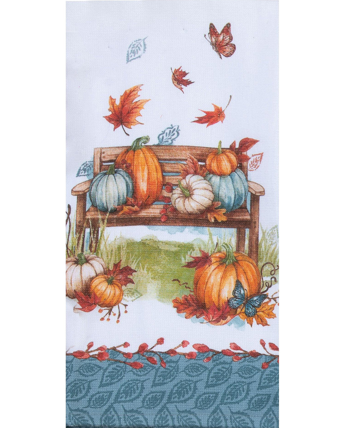 Autumn Days Bench Dual-Purpose Decorative Kitchen Towel