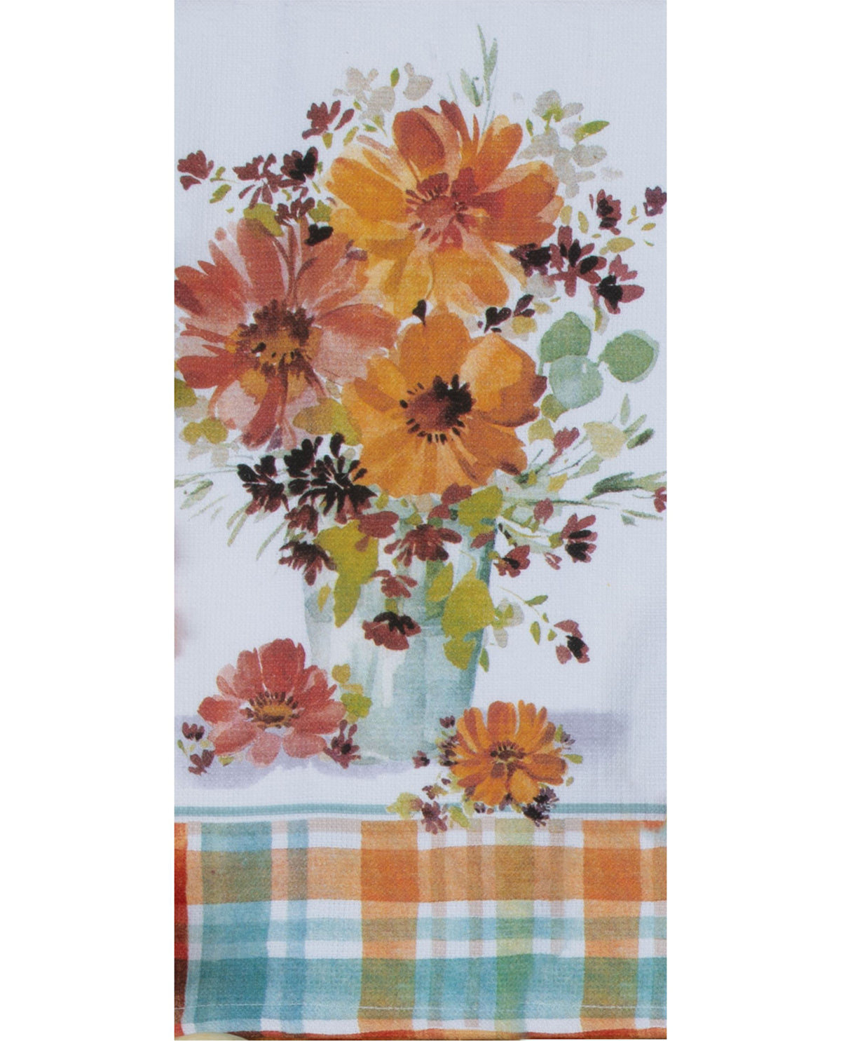 Autumn Joy Floral Vase Dual-Purpose Kitchen Towel